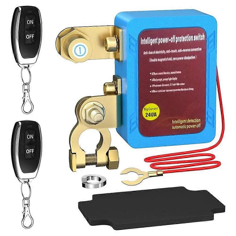 12V 240A Remote Battery Disconnect Switch Kill Switch Automatic Power Shut Off Switch Remote Control Switch For Auto