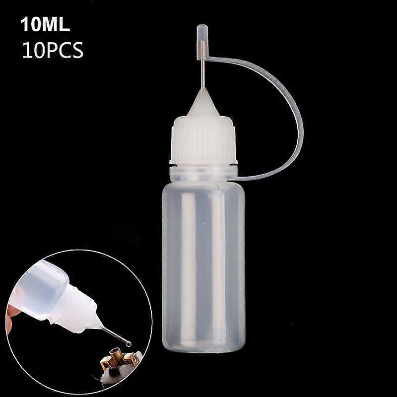 10Pcs 10ML PE Glue Applicator Needle Squeeze Bottle for Paper Quilling DIY