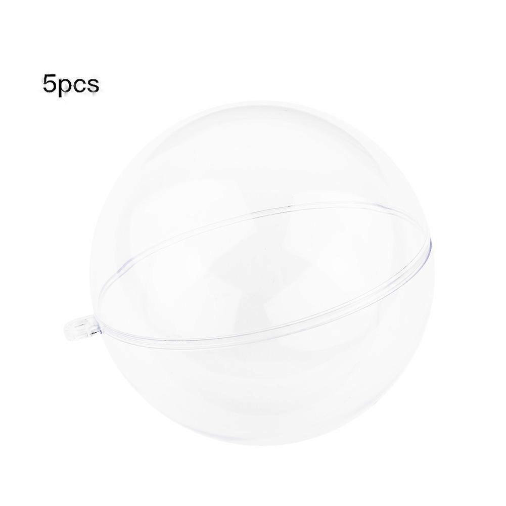 5pcs Χριστουγεννιάτικο δέντρο μπάλες Bauble διαφανής πλαστική σαφής στολίδι Χριστουγεννιάτικη διακόσμηση πάρτι (10cm)