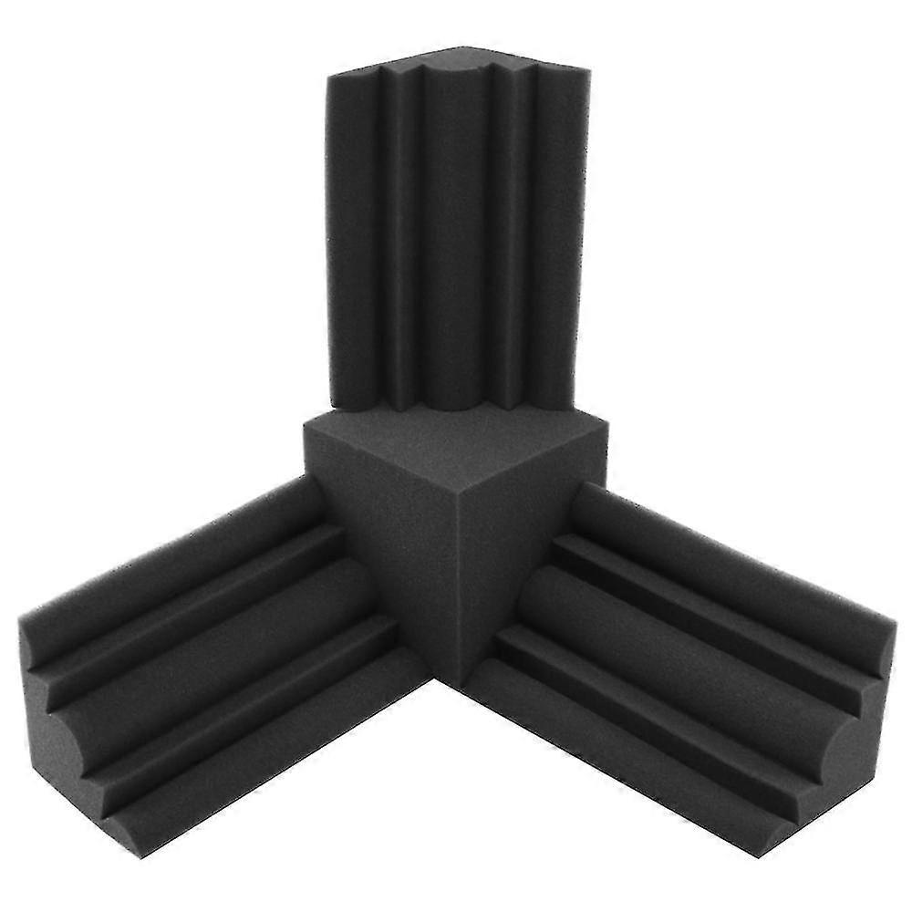 16pcs/set Acoustic Foam 12pc Bass Trap Wall Foam + 4pc Square Sound Insulation Foam Flame Retardant