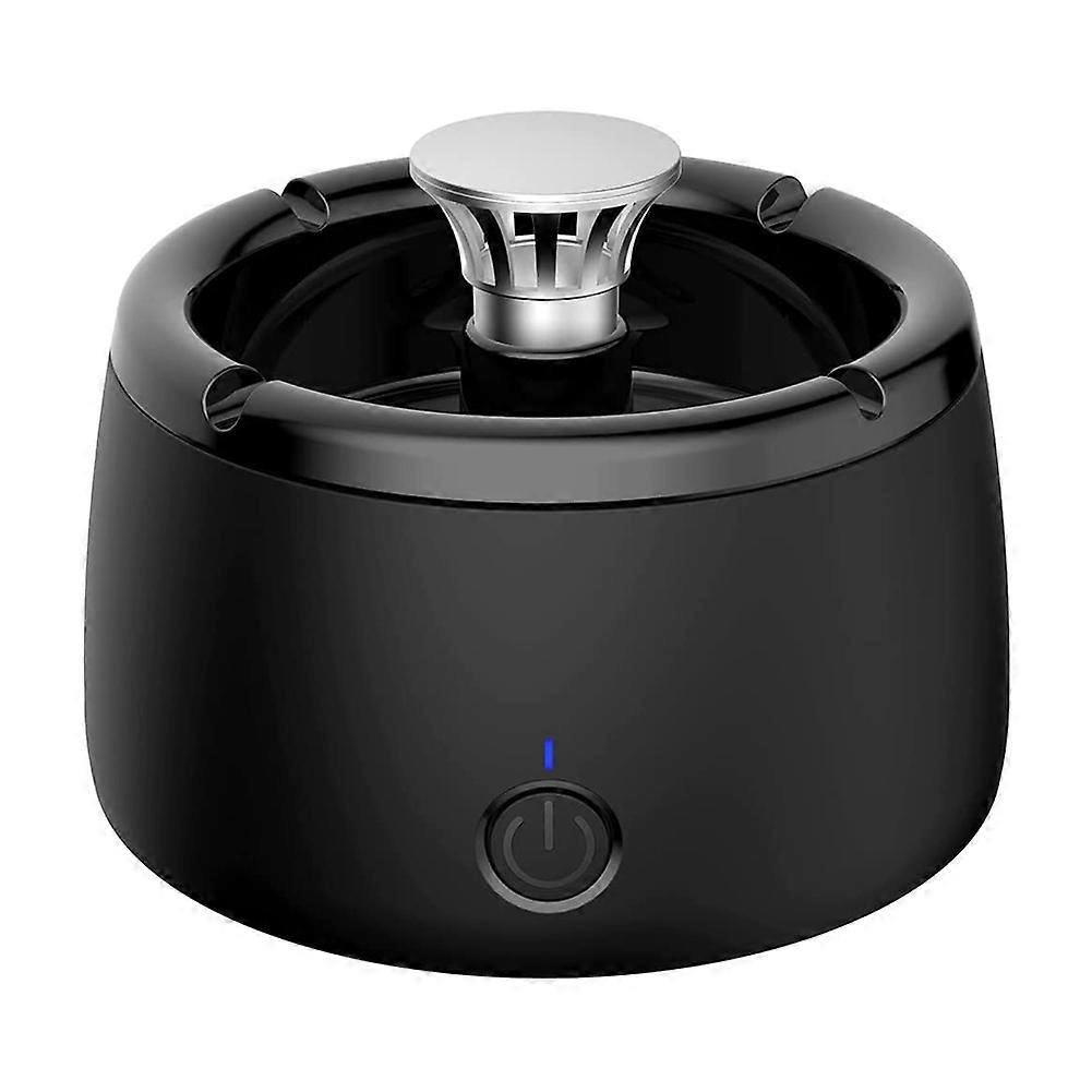 Rökfri askkopp för hemmet, uppladdningsbar askkopp för bil (svart)