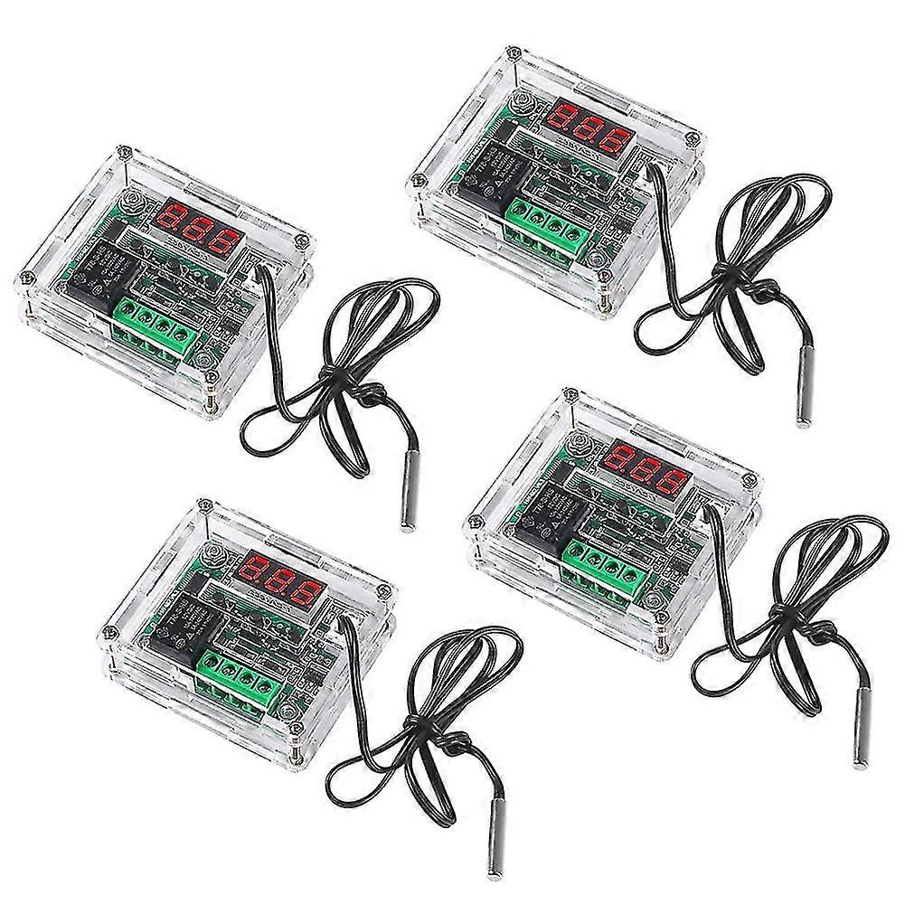 4pcs W1209 12v Dc Digital Temperature -50-110c Electronic Temperature Control Module Switch With 1