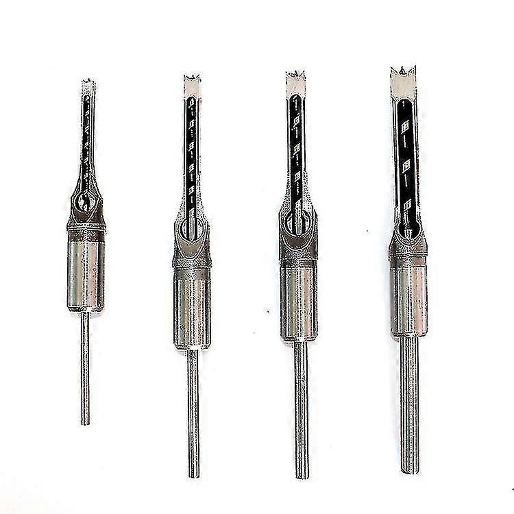 4pcs Woodworking Drill Square Mortise Drill Joint Chisel Tool Square Hole Drill