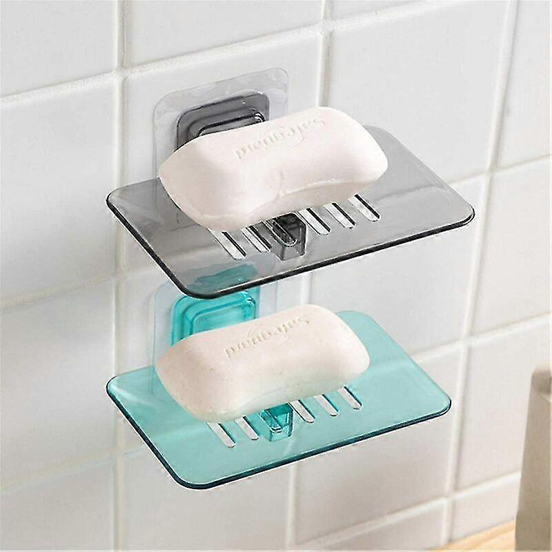 Adhesive Soap Dish Individual Layers Plastic Wall Mounted Soap Dish