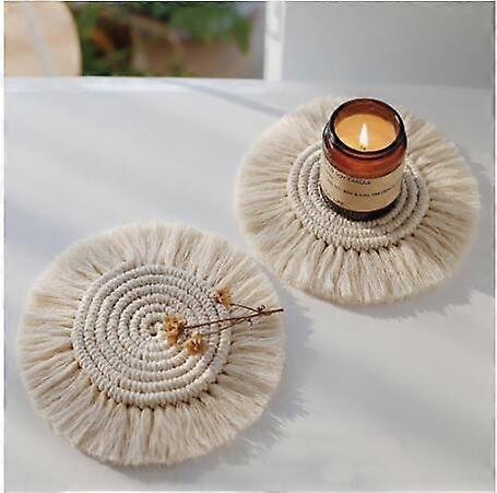 2pcs Home Creative Cotton Braid Coaster