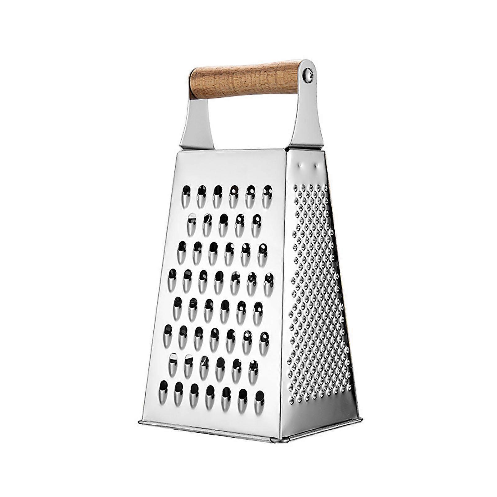 Vegetables Slicer Multifunctional 4 Sided Blades Vertical Wooden Handle Sharp Labor-saving Stainless Steel Vegetables Cutter Kitchen Tools Manual Chee