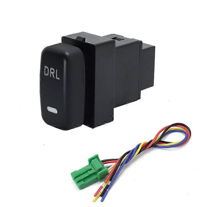1PC 12V red LED DRL Battery power supply Steering Sheel fan Switch Button For Mitsubishi Pajero