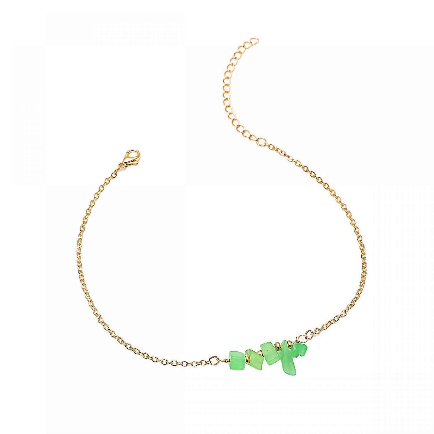 Női boka zöld kőből