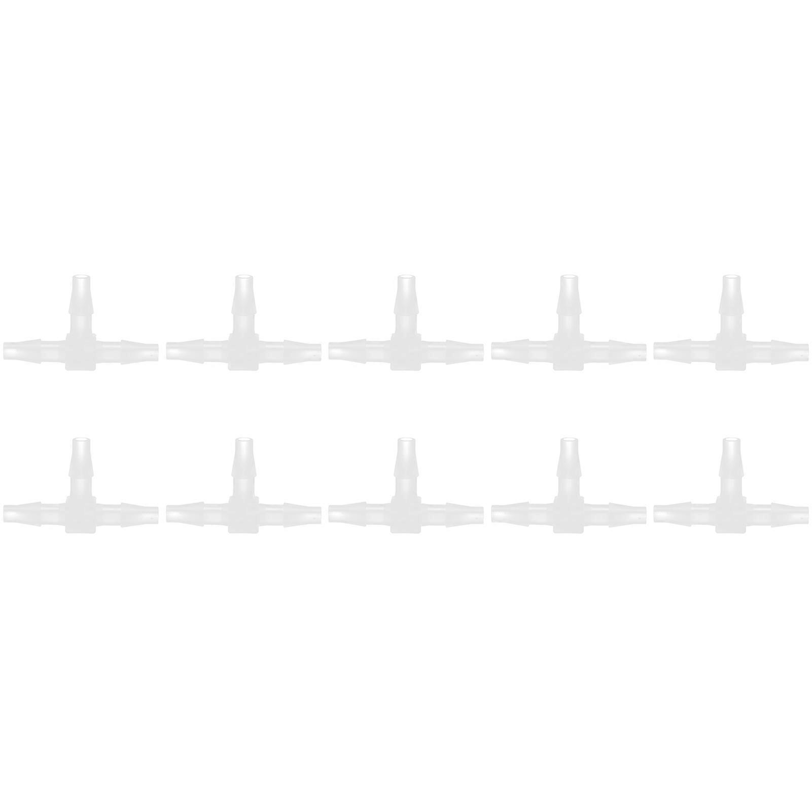 10Pcs 3 Way Plastic Fitting Pressure Temperature Resistant T Shaped Tee 1/2 Barb Fitting7.9