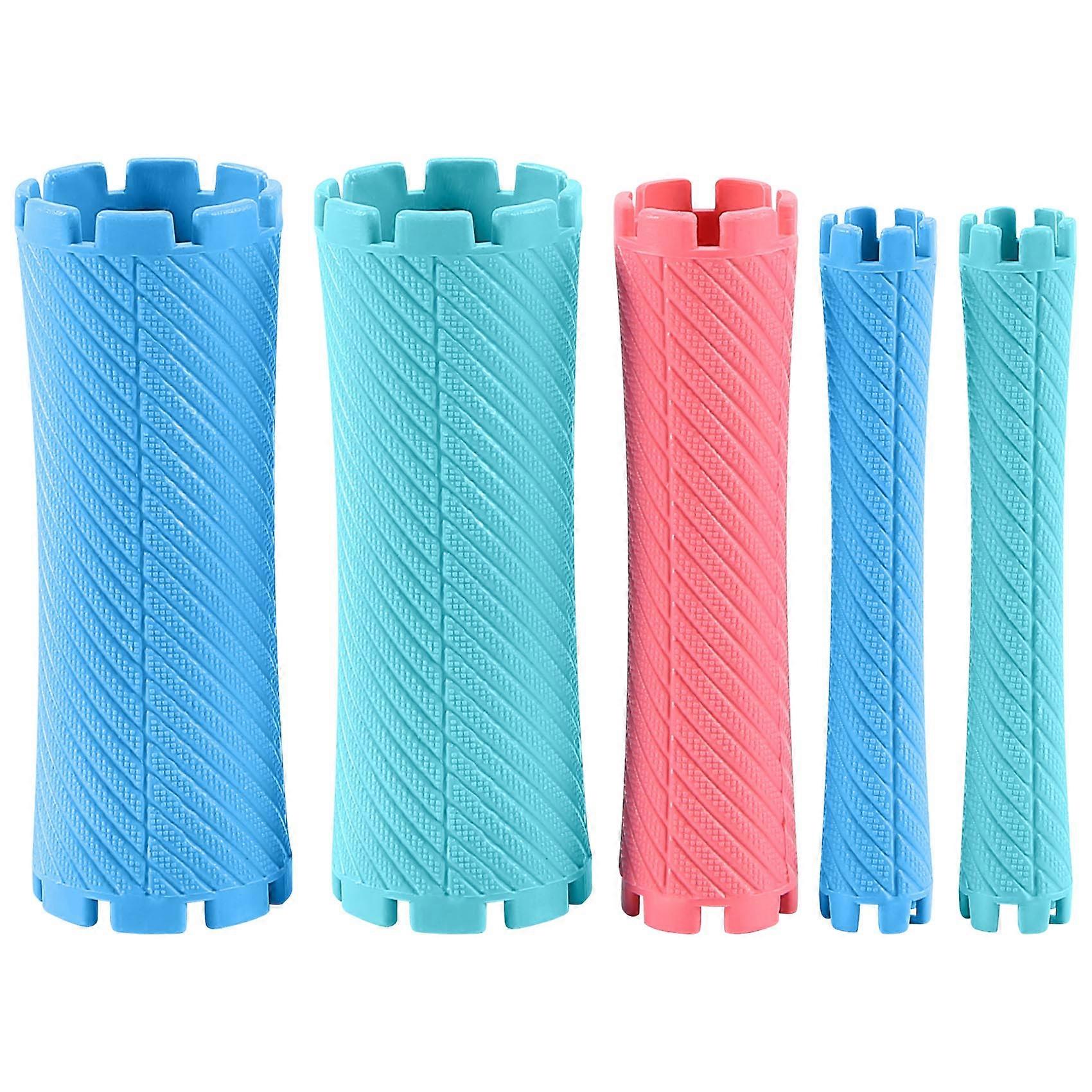 100Pcs/Set 10 Sizes Hair Perm Rods Kit Cold Permanent Bar Plastic Curlers Rollers Set Wave Fluffy C