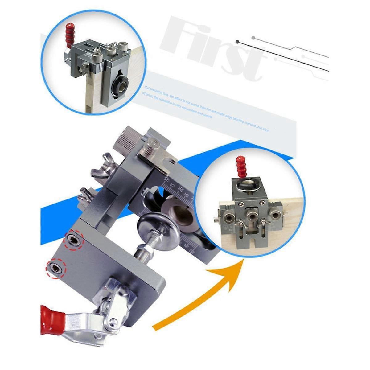 Woodworking Dowelling Jig Kit Adjustable 3 in 1 Wood Drilling Guide Puncher Locator Wood Hole Opene