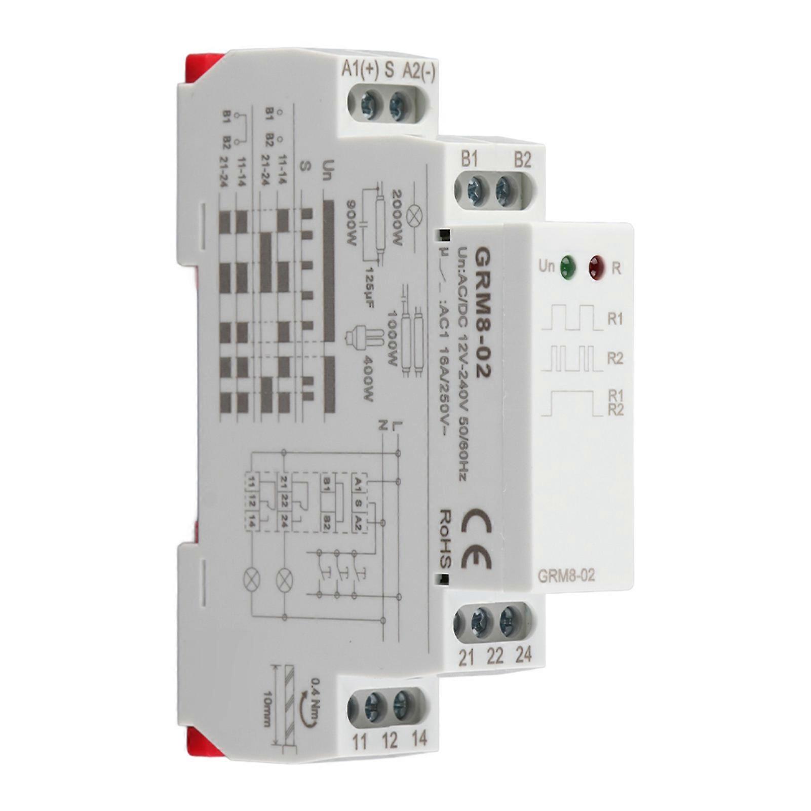 GRM8?02 Electronic Impulse Relay Latching Relay Memory Relay AC/DC 12?240V