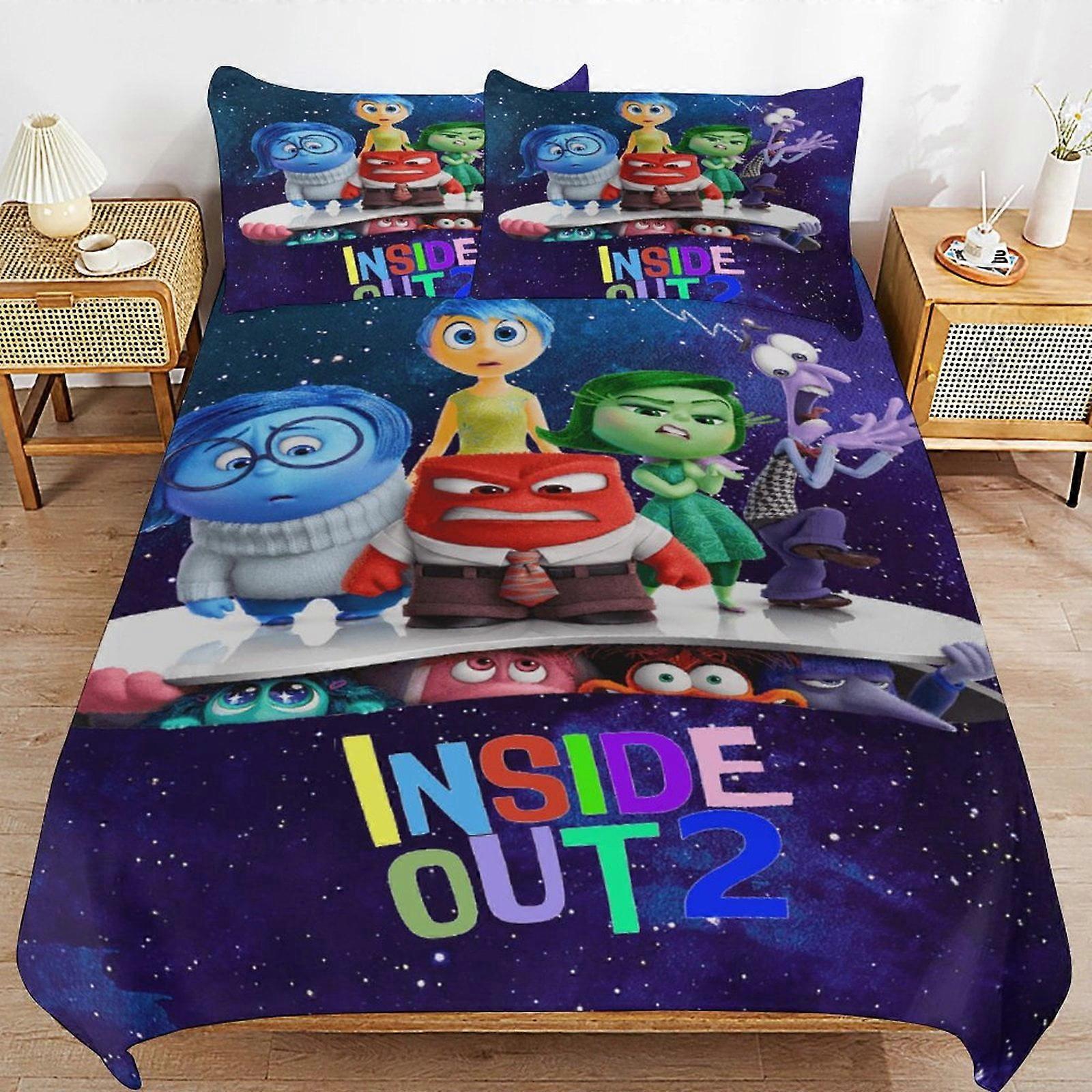 مجموعة الفراش CA208 من الداخل إلى الخارج 2 سرير غطاء لحاف من ستوكات مجموعات الفراش المصنوعة من الألياف الدقيقة 3D المطبوعة خفيفة الوزن 3 قطع مجموعات اللحاف ، 1 غطاء لحاف و 2 وسادة DP208