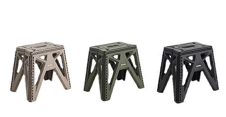 Folding Stool Portable Lightweight Garden Camping Chair Household Outdoor Travel Ferroalloy Sturdy Stable Anti-scratch Feet