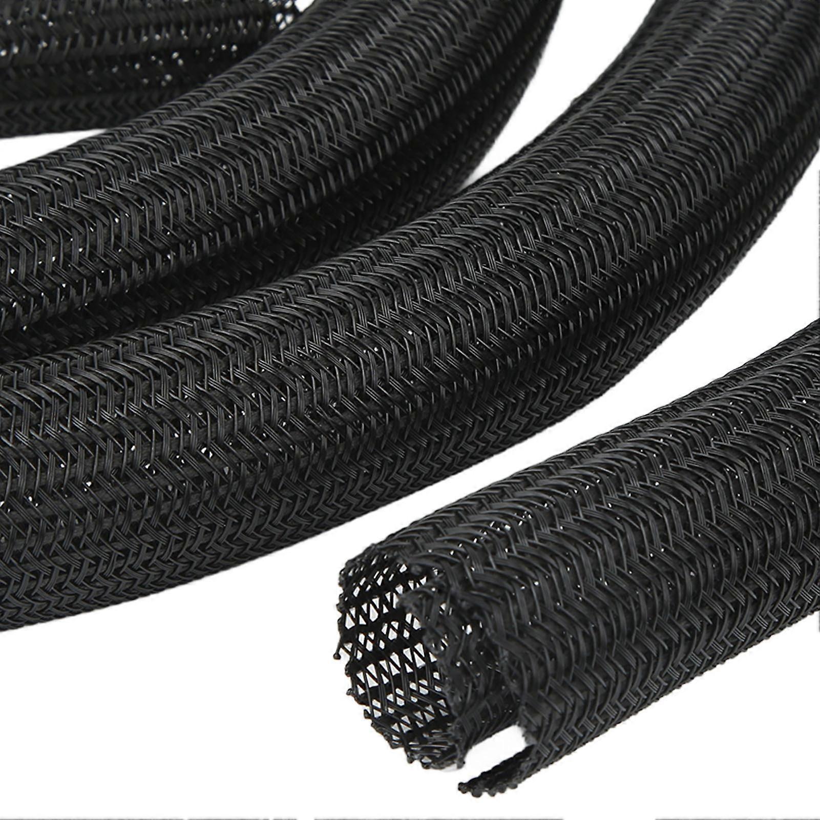 10FT Split Wire Loom Tubing Black 25MM Self Rolling High Temperature Resistance Sleeves For Automotive Wire