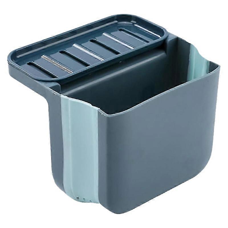 Kitchen sink retractable drain basket suction cup foldable hanging storage dry and wet separation trash can