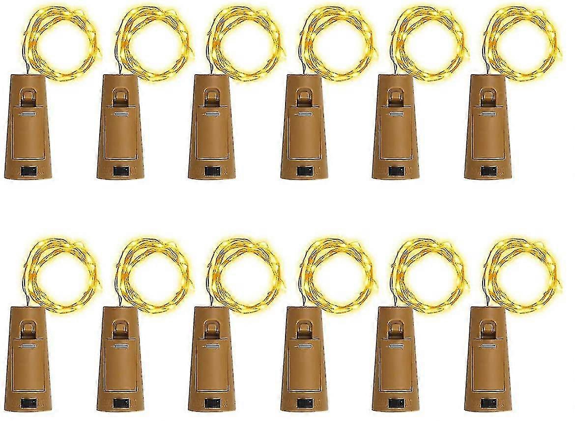 12pcs Bottle Lights, Cork Lights For Wine Bottles, 2m 20 Led Fairy Lights