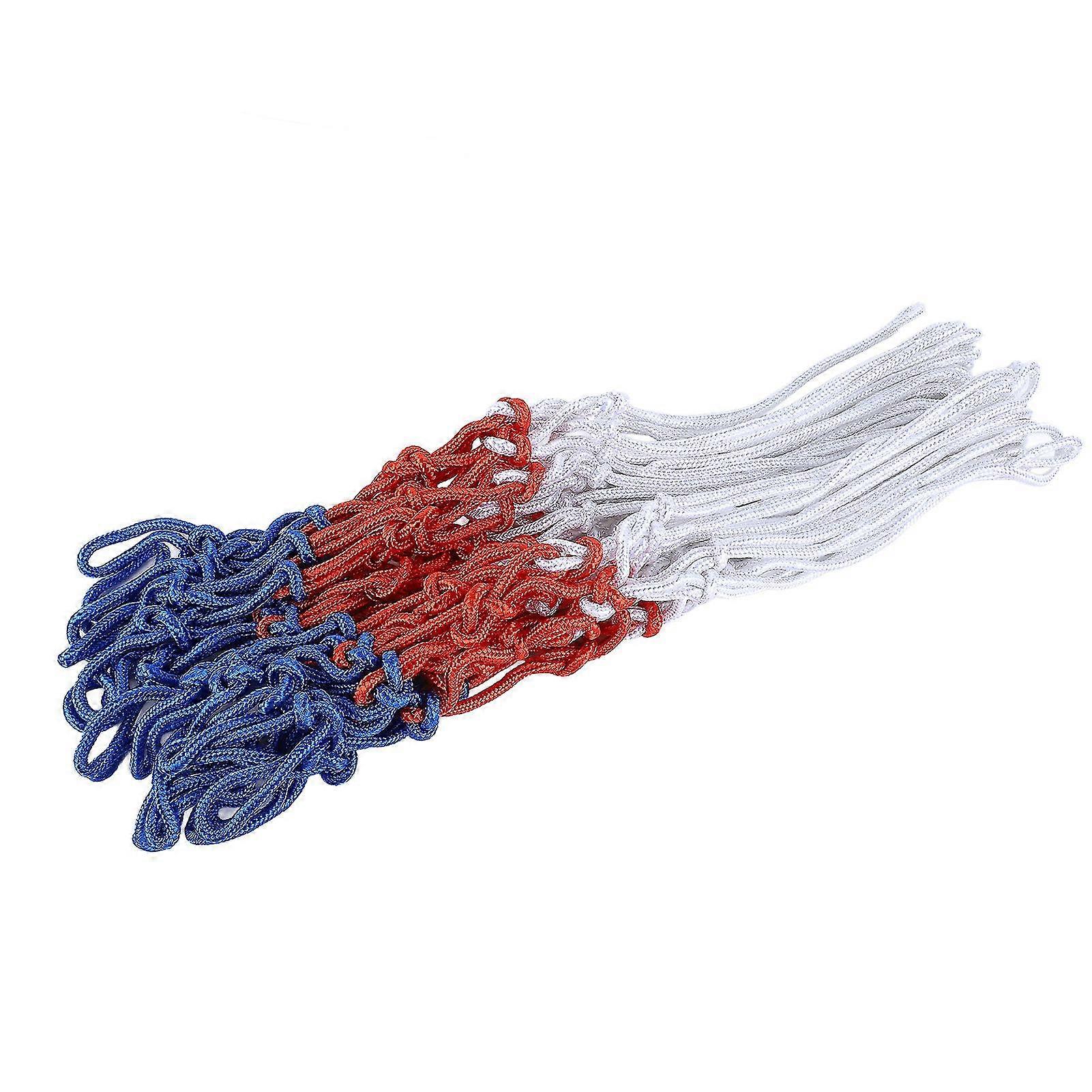 Heavy Duty All Weather Basketball Net Replacement - 6MM - Red Blue White
