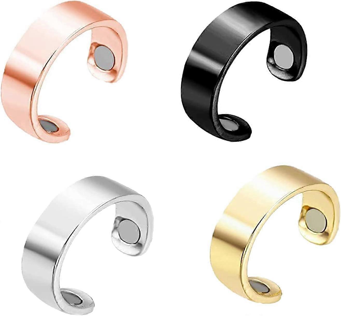 4 δαχτυλίδι αρτηριακής πίεσης πακέτου, δαχτυλίδι αρτηριακής πίεσης Healthgo, δακτύλιος σακχάρου σώματος, δαχτυλίδι σακχάρου στο αίμα, ρυθμιζόμενο δαχτυλίδι αρτηριακής πίεσης για γυναίκες άνδρες