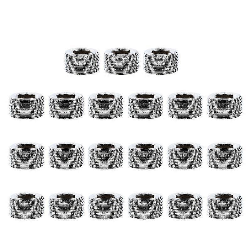 1.2X1X0.7cm Silver Electrical Testing Tools 30pcs Nickle Plated Iron Pipe Caps End Block Off Air Equ
