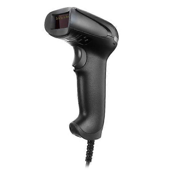 Barcode scanner with USB for 1D codes Black