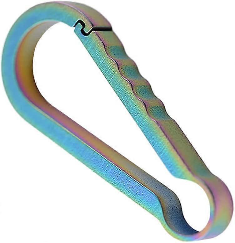 Key chain latch titanium mini-lightweight keychain suitable for outdoor travel tools ( Color titanium color) (1pcs)