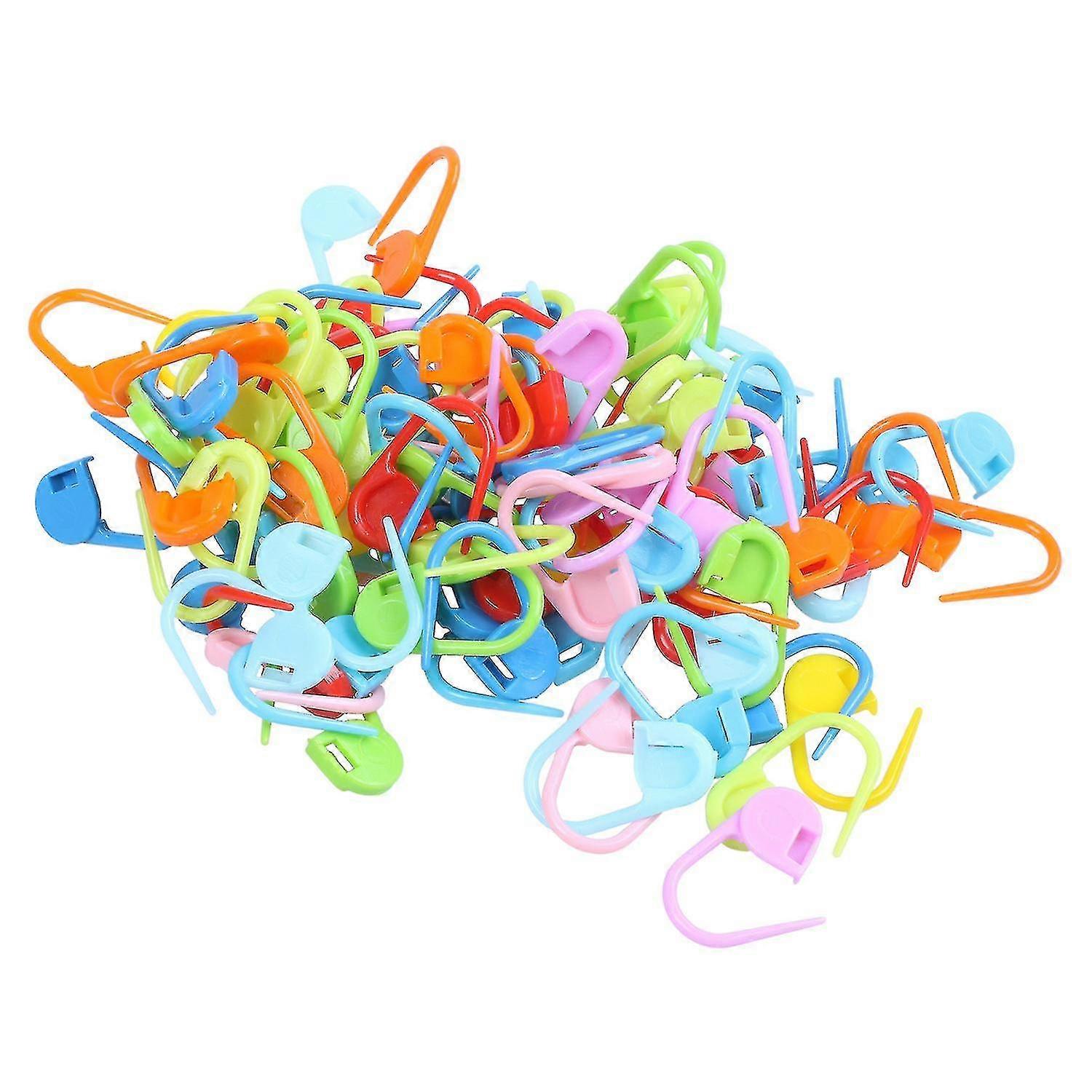 100pcs Knitting Crochet Locking Needle Needle Clip Markers Holder Fine