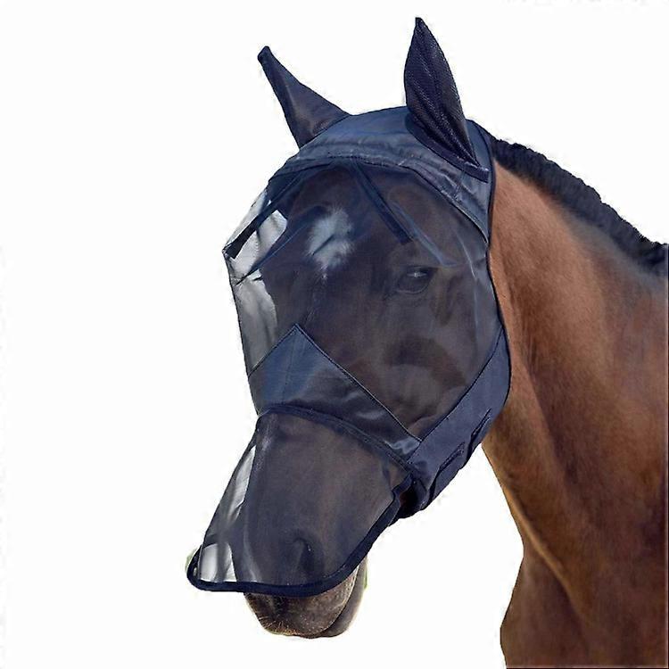 CareMaster Fly Mask UV Protection with Ears Black(L)
