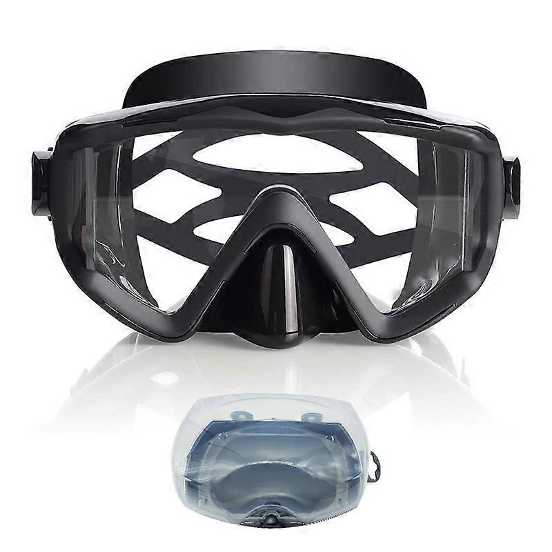 Adult Diving Mask - Tempered Glass Diving Mask - Anti-fog Diving Goggles Swimming Goggles with Nose Cover for Snorkeling, Snorkeling, Swimming19*10*7.