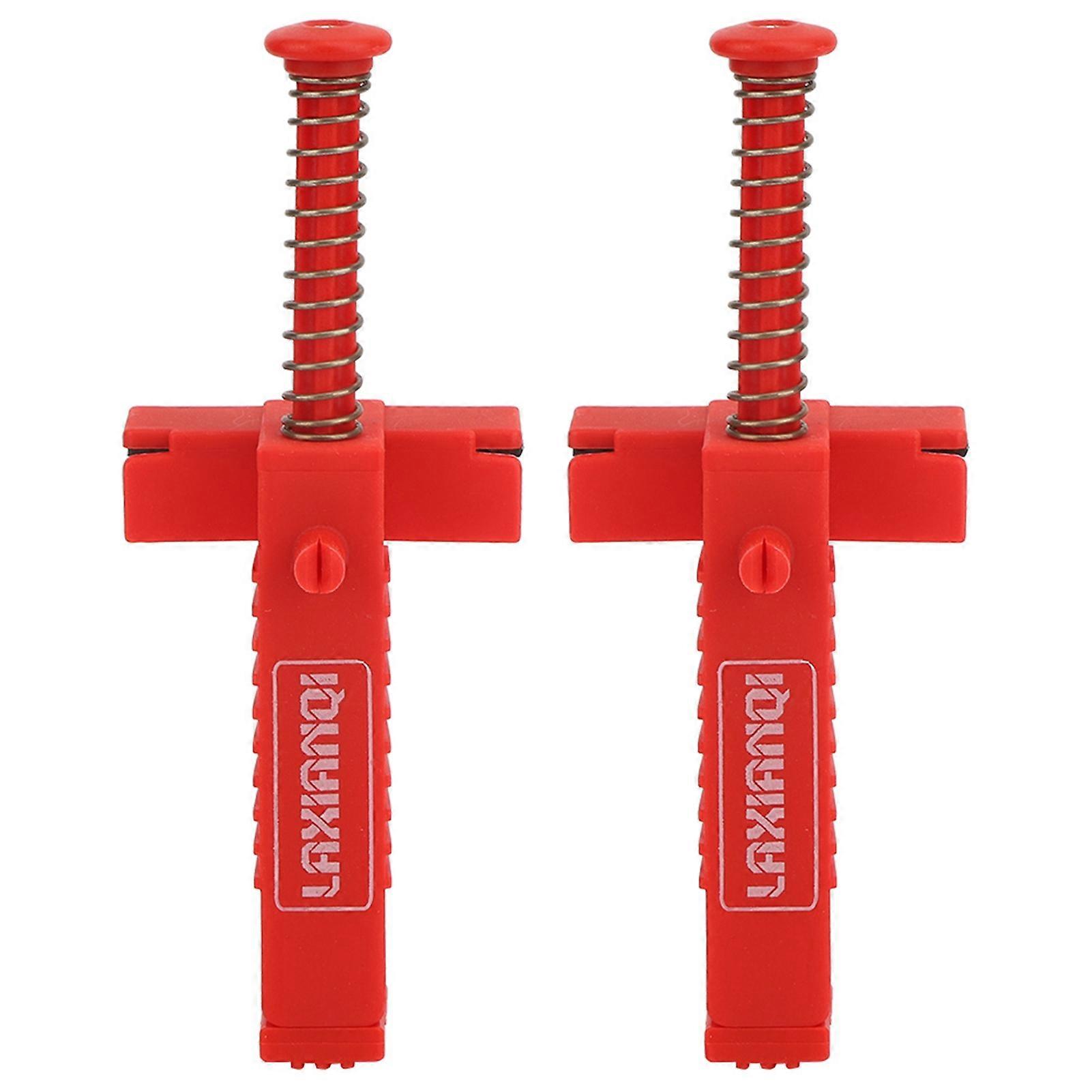 2PCs Brick Liner Plumber Tools Leveling Measuring Tool Hardware Accessory Red PlasticRed Brickwork Line Puller