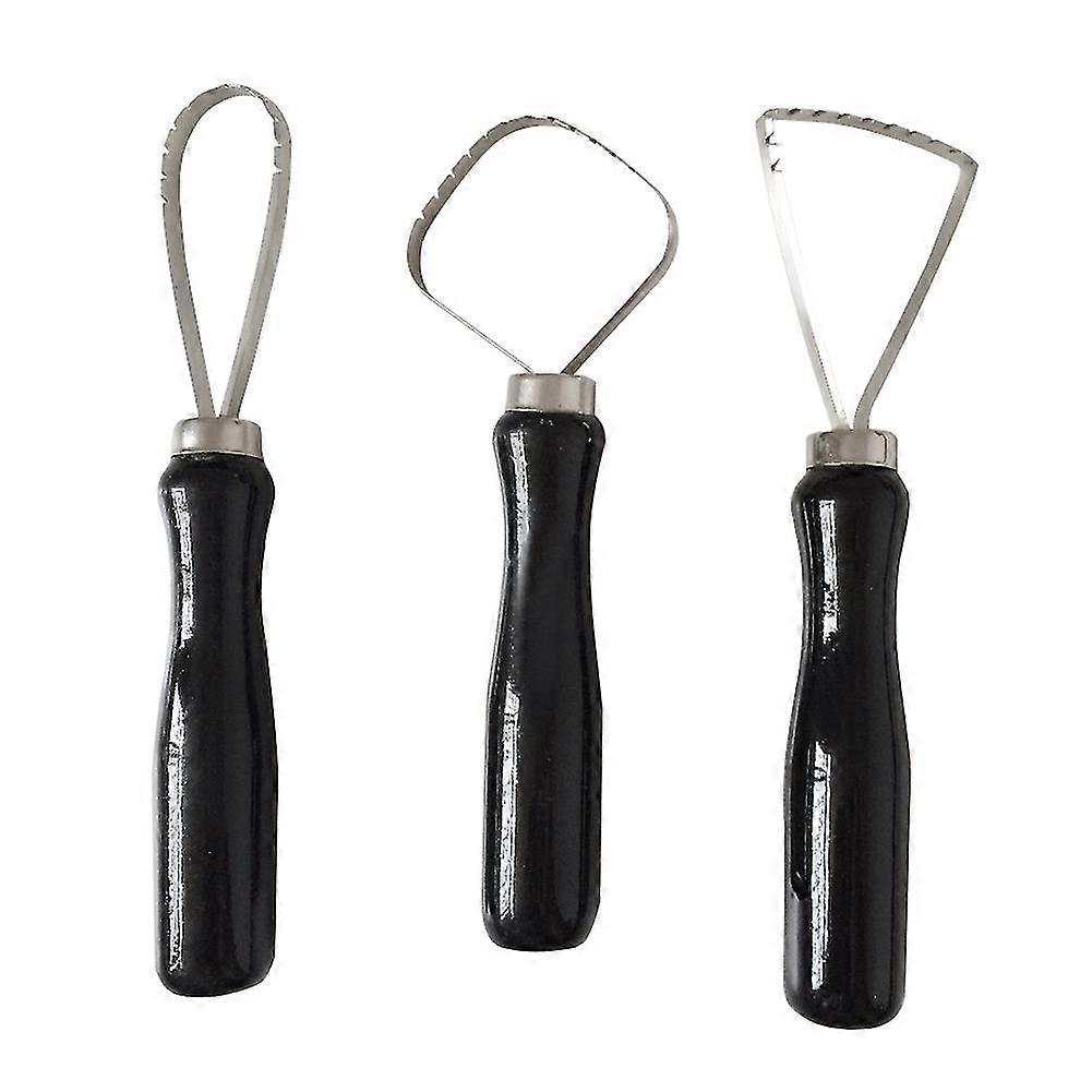 3pcs Sculpture Scraper Carved Sludge Shaper Ceramic Pottery Clay Trimming Big Loop Tools Set