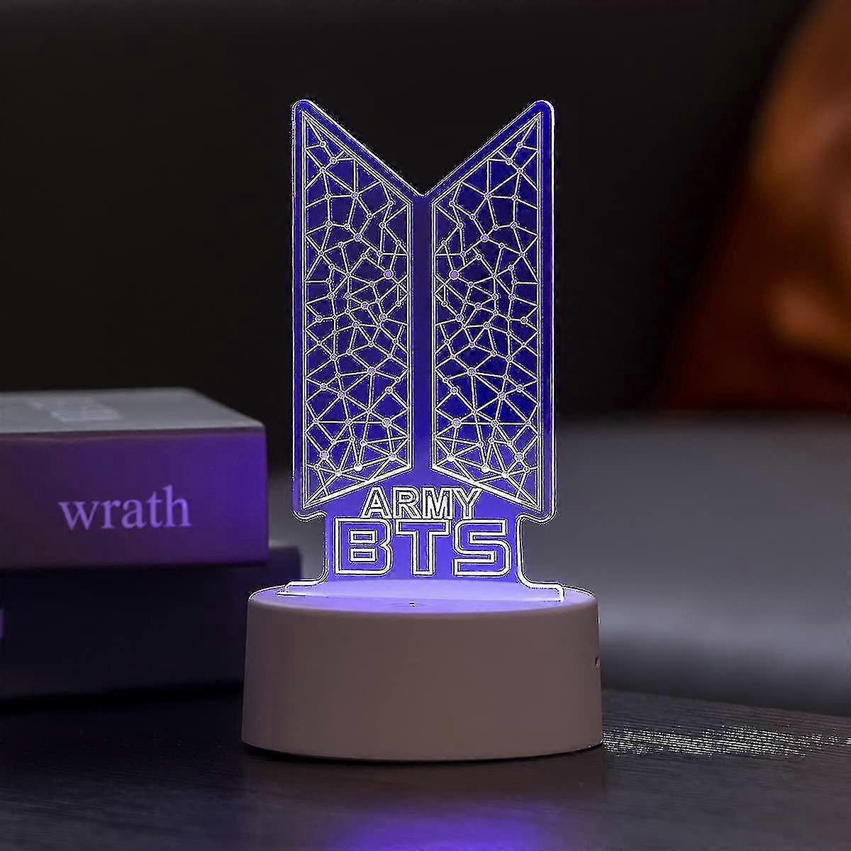 Wekity Kpop Bts Bangtan Boys 7 S Led akryl børn sengeseng Hjem rotte til ar fans