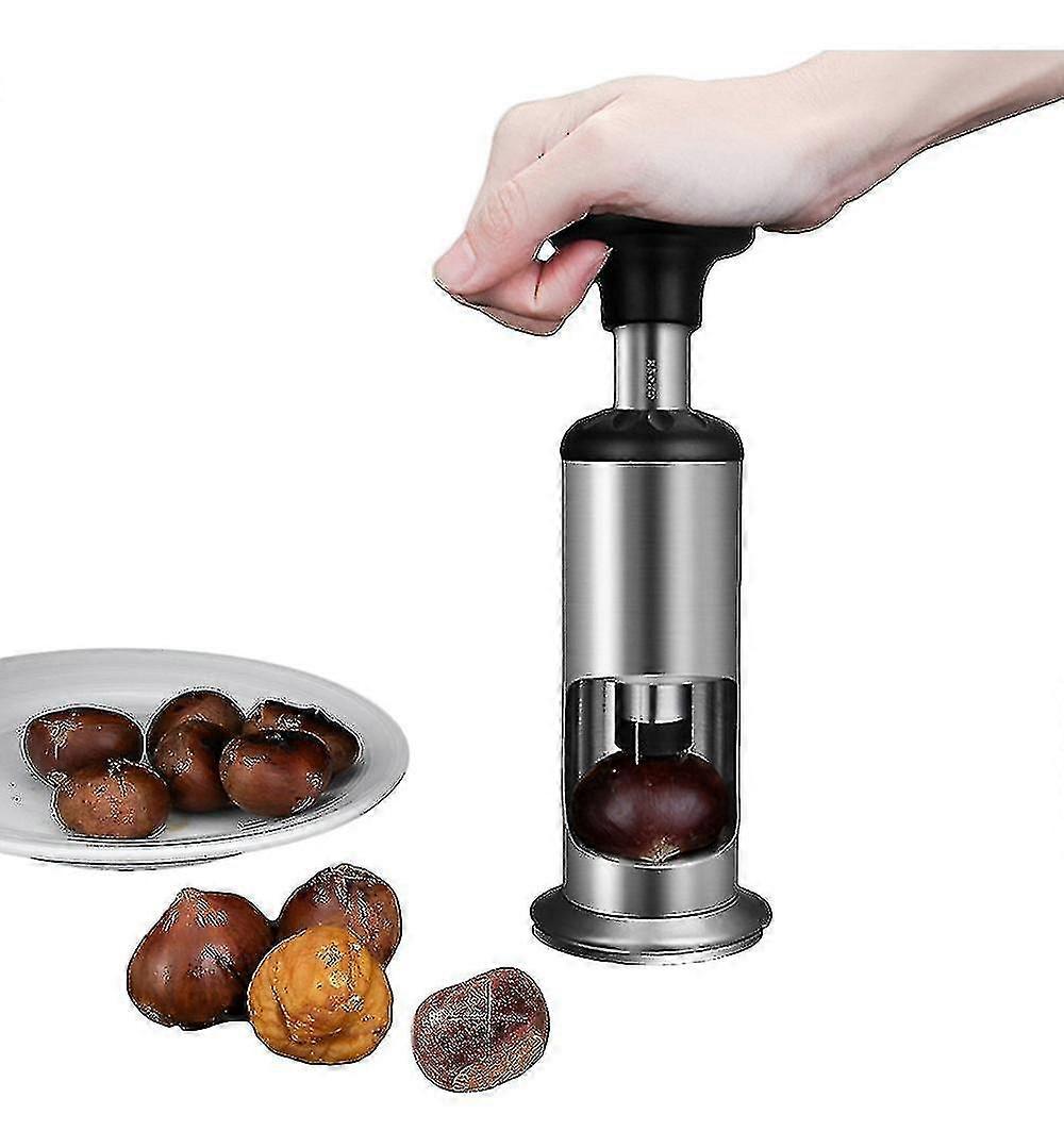 Apri castagne in acciaio inossidabile ispessito pressato per sbucciare castagne crude e castagne tagliate (1 pz)