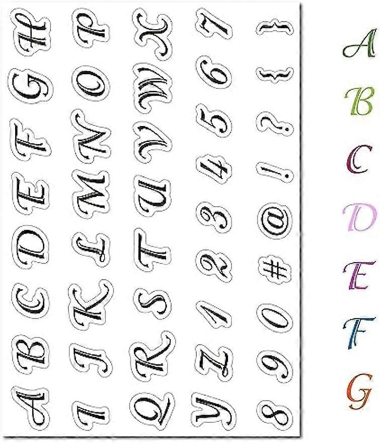 Letters Numbers Clear Rubber Stamps Alphabet A-Z Initial Transparent Silicone Seals Stamp for Journaling Card Making Friends DIY Scrapbooking Photo Fr