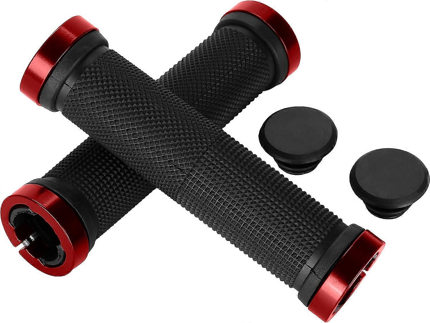 1 pair Handlebar Grips for Mountain and City Bikes, Non-Slip Lock on Bicycle Grips