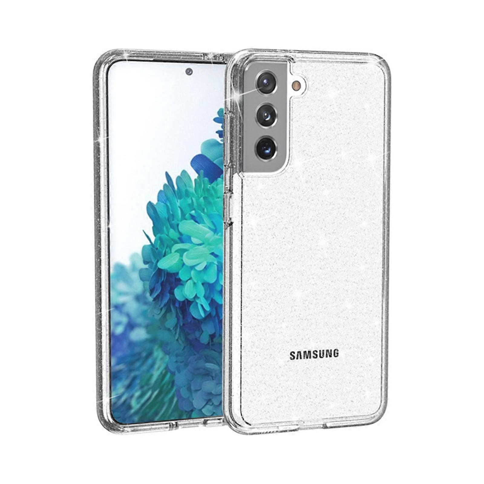 for Samsung Galaxy S24 Ultra 5G, Glitter Clear Tough Phone Case for Women