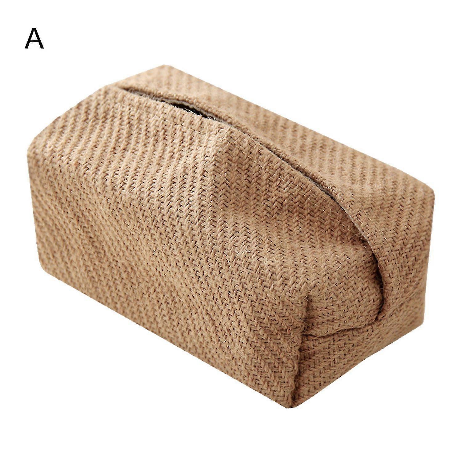Convenient Tissue Box Exquisite Workmanship Fabric Decorative Lightweight Portable Napkin Case for D