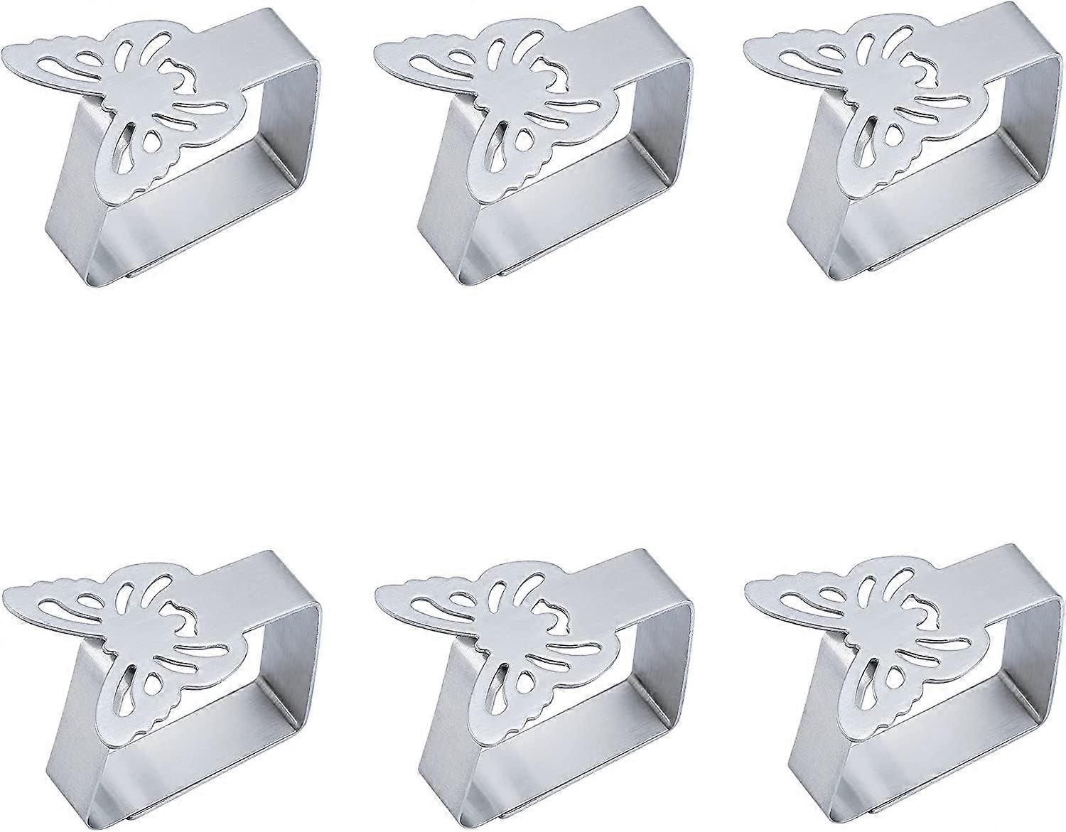 Stainless Steel Tablecloth Clips - Tablecloth Clips - Tablecloth Clips - Butterfly Patterns - Tablecloth Clips for Garden