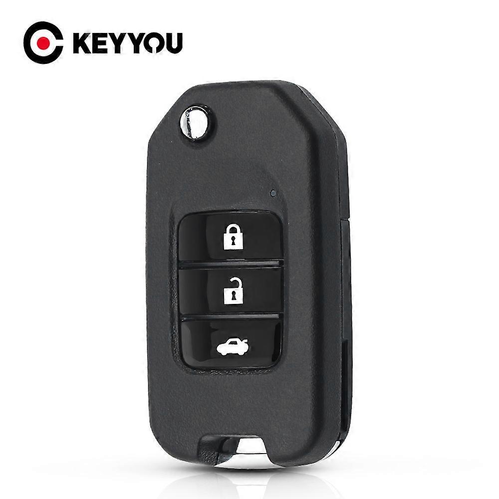 3 Tasten Folding Flip Smart Remote Key Shell für Honda Accord Civic City Fit HR-V XR-V Vezel Auto Auto Key Case Fob Cover
