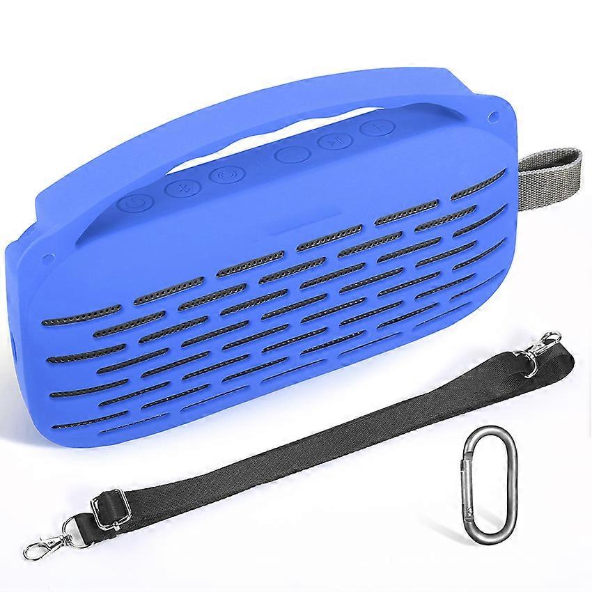 Speaker Case Bluetooth Speaker Silicone Case Protective Case Accessories for Bose Soundlink Flex 2nd Gen (Blue)