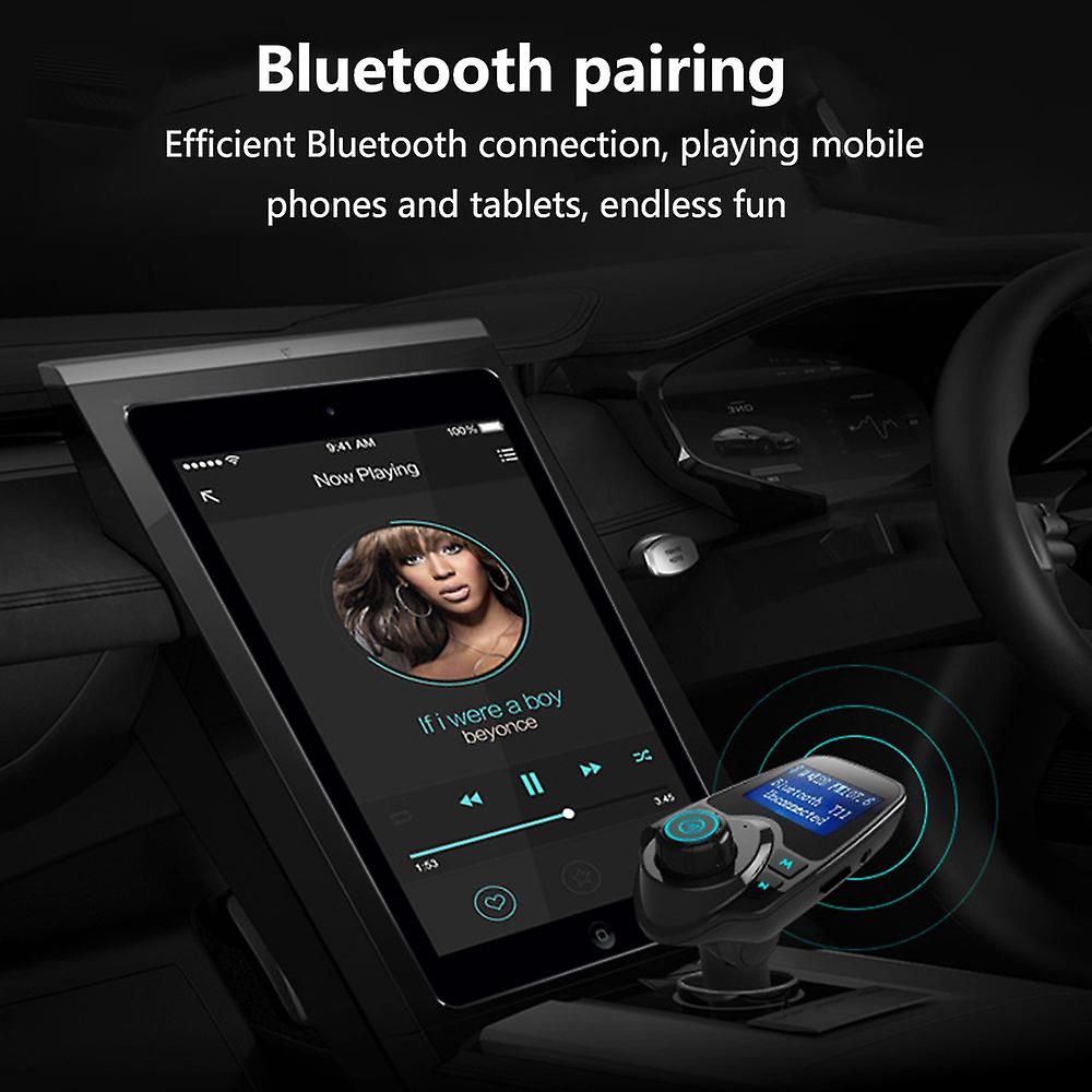 thumbnail interactive-video image 1 of T11 Bluetooth FM Transmitter + USB Car Charger - Hands-Free Calling & Audio - Universal 1 of 6