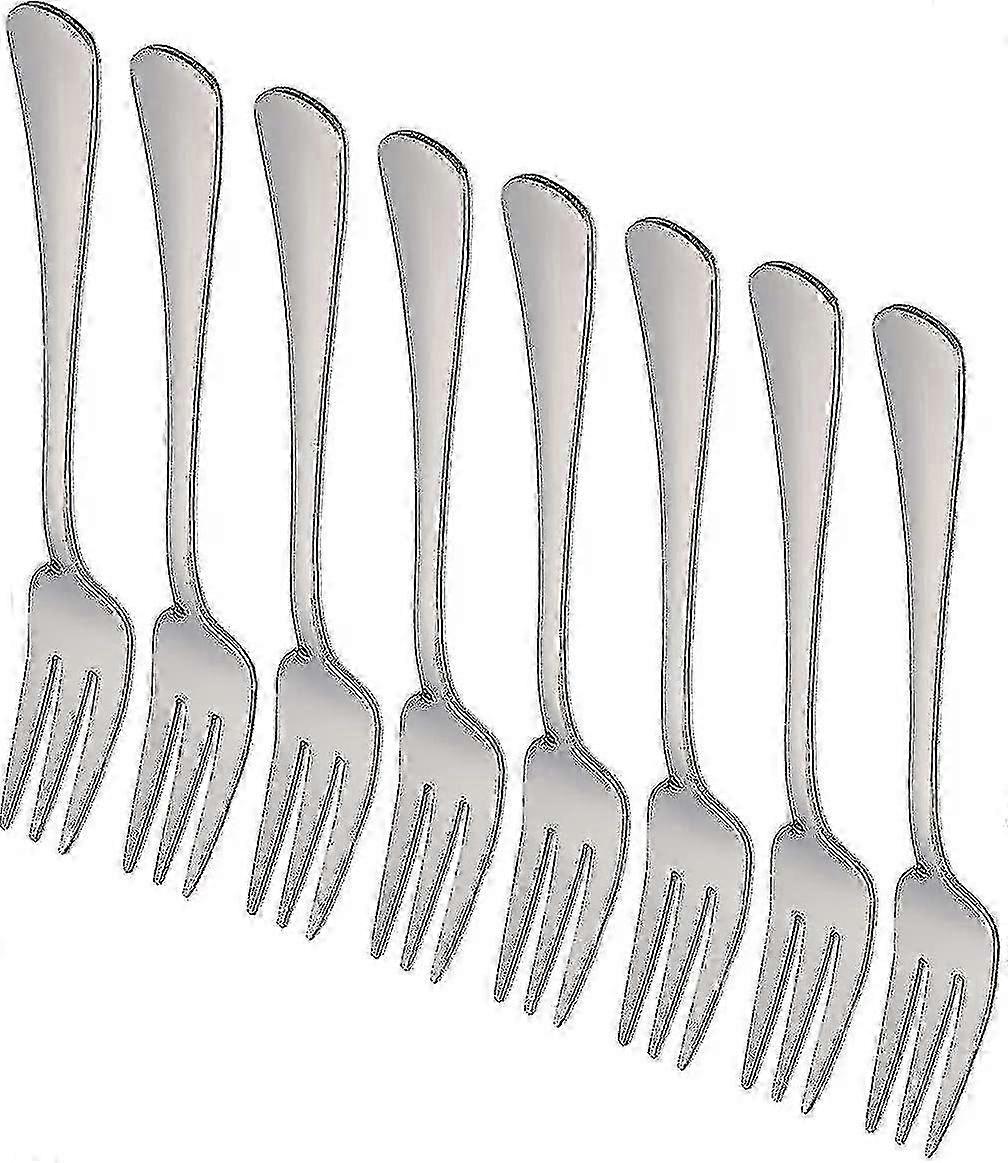 Stainless Steel Fork Cake Fork Fruit Fork 8 Piece Set Dessert Fork Salad Fork