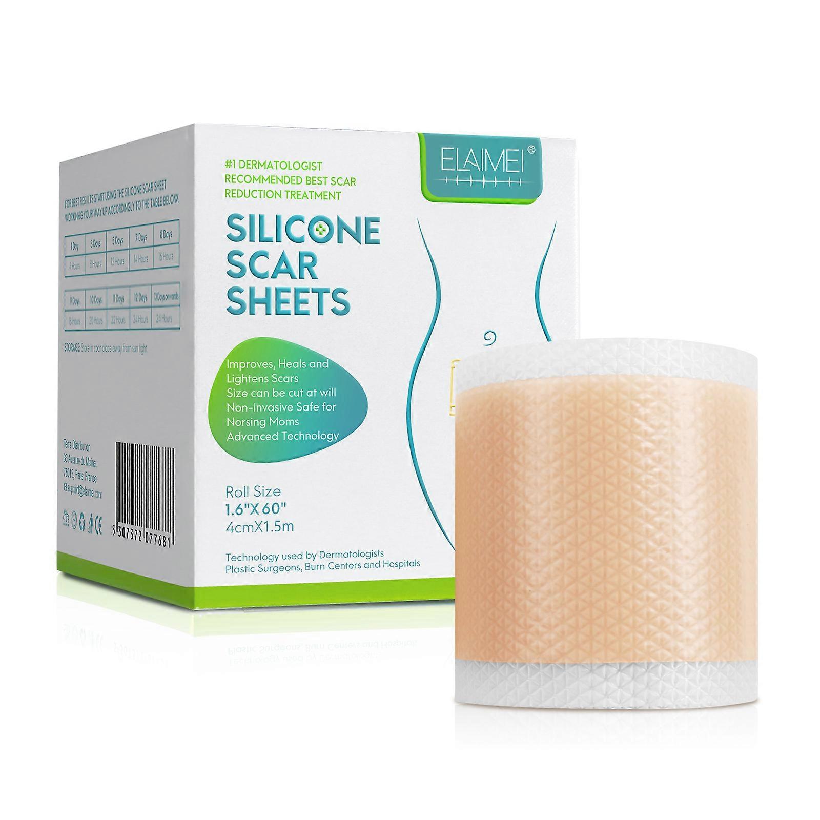 Silicone Scar Sheets, Professional For Scars Caused By C-section, Surgery,Burn,Keloid And More, Drug-free