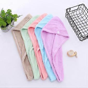 5 Microfiber Turban Towels - Hair Drying - Several Colors - 25 x 65 cm