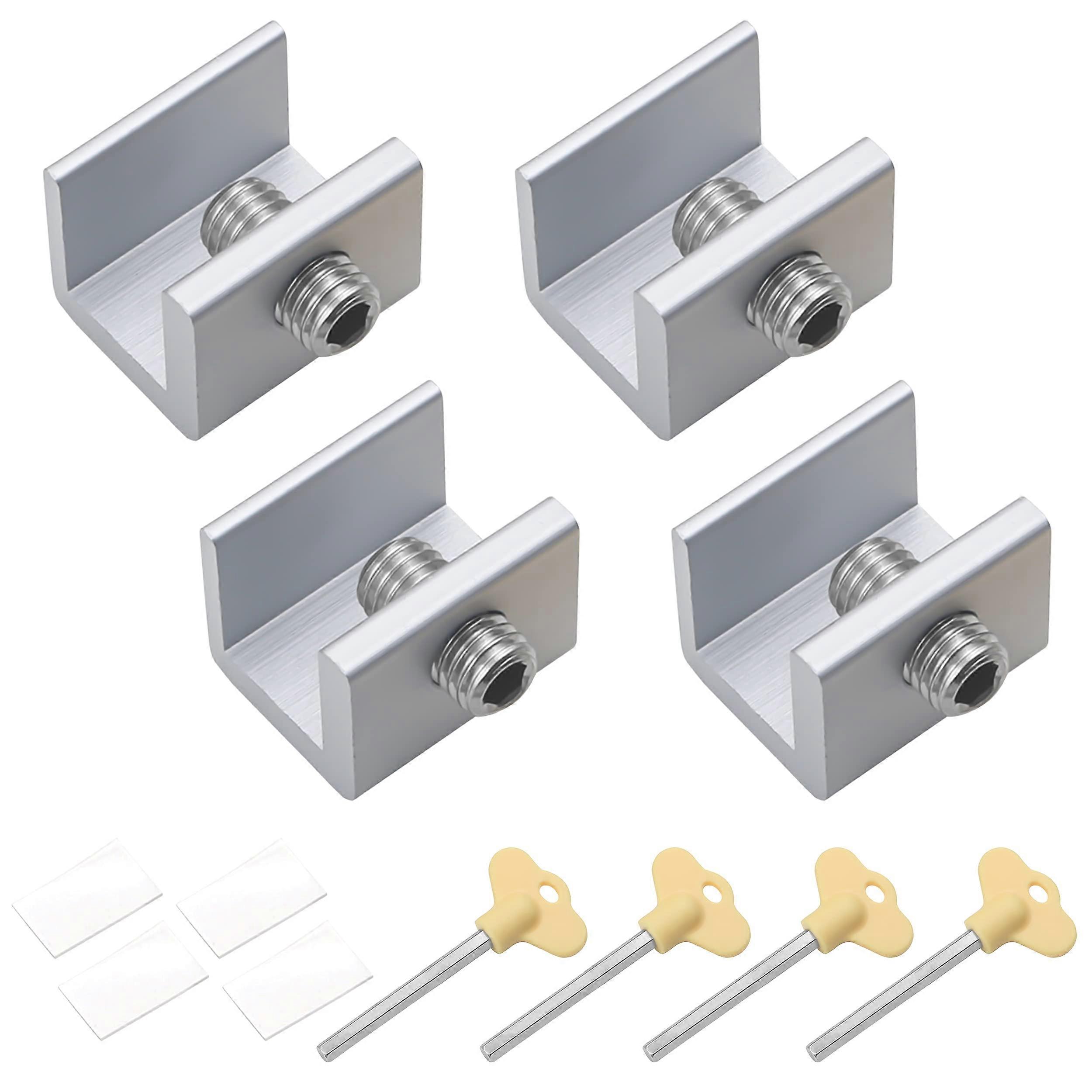 4Pieces Sliding Window Locks Door Latches Window Restraints Anti Burglar Locks Child Safety
