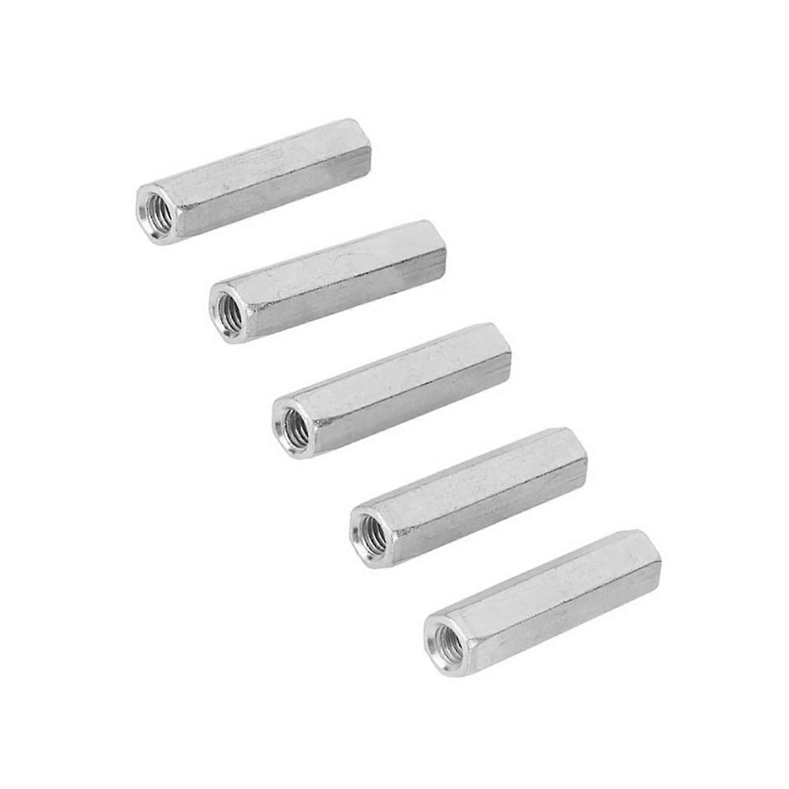 5pcs M8 * 50 Long Rod Nut Hex Hexagonal Sleeve Nut Standoff Threaded Fasteners