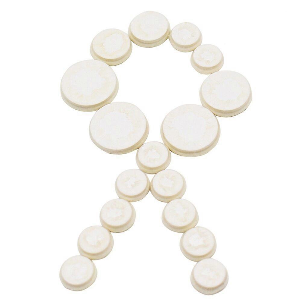17 in 1 Replacement Felt Clarinet Woodwind Instrument Pads (White)