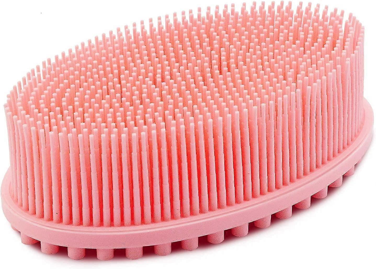Silicone Body Brush Back Scrubber(Pink)
