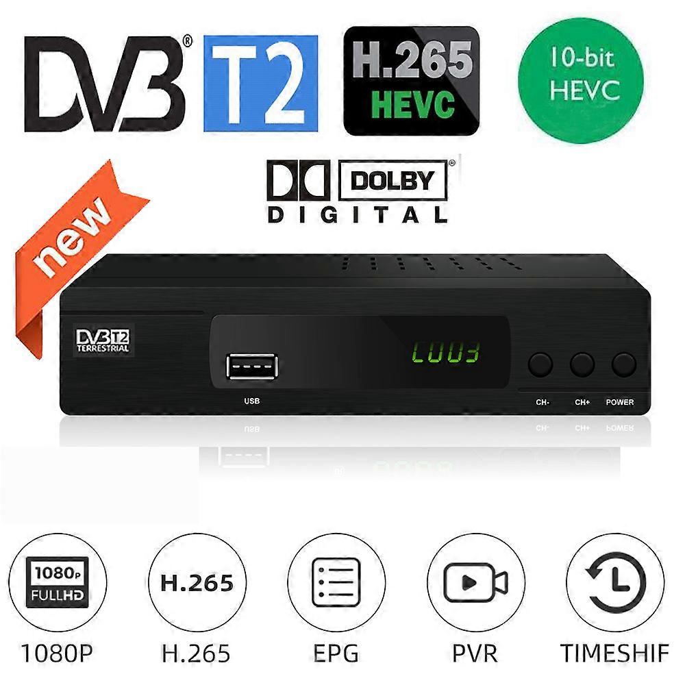 New H265/10Bit DVB-T2 Digital Broadcasting Tv Box Dvb T2 Terrestrial Digital Tv Receiver With HD& Scart Dolby Ac3 H.265 Youtube