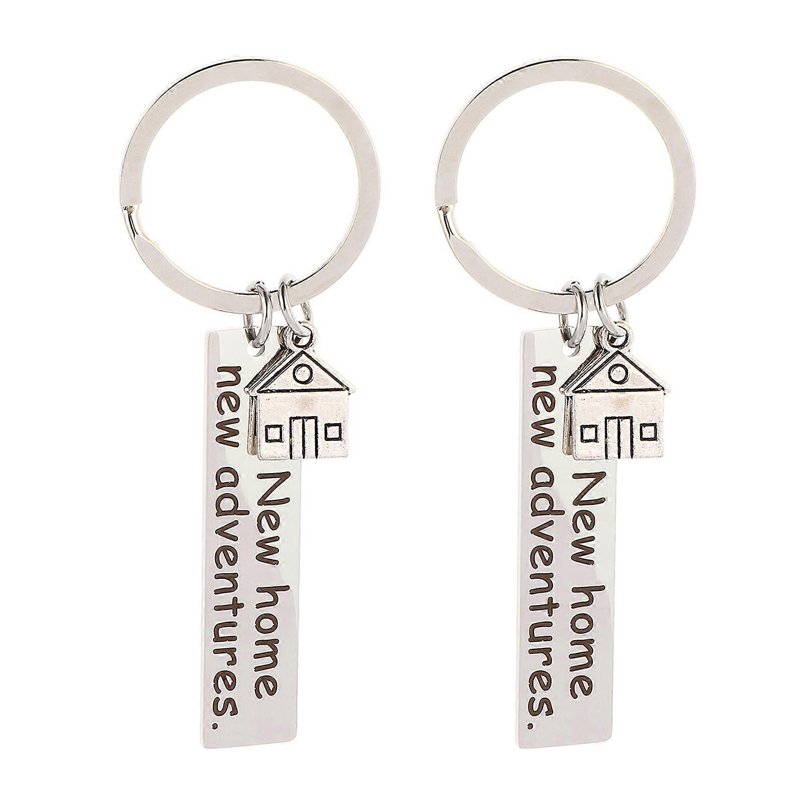 2pcs Housewarming Gift Keychains Home Key Chains Bag Keys Hanging Pendants